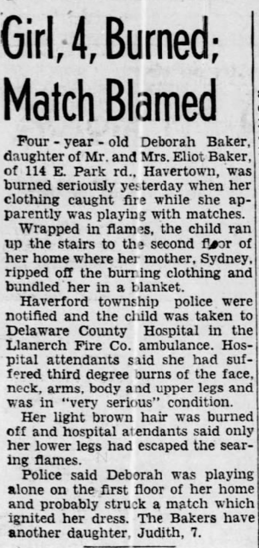 Deborah Baker burned